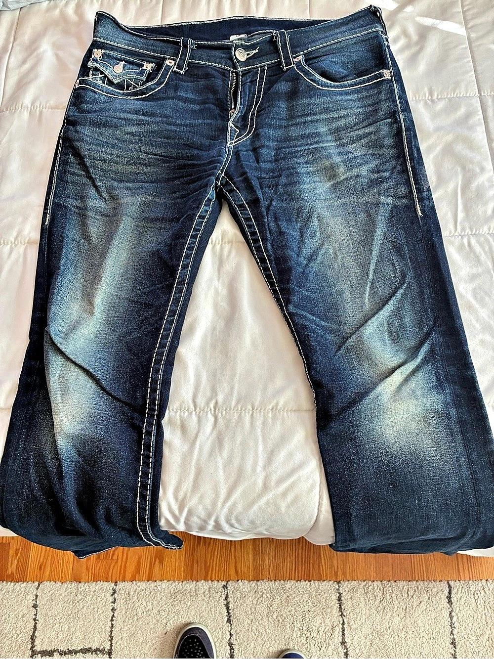 True Religion Ricky Super T Straight Jean Waist 34